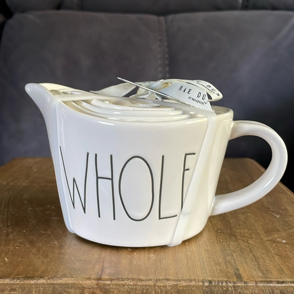 Rae Dunn “WHOLE” Measuring Cups (6)